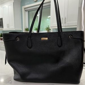 Black Kate Spade structured classic tote